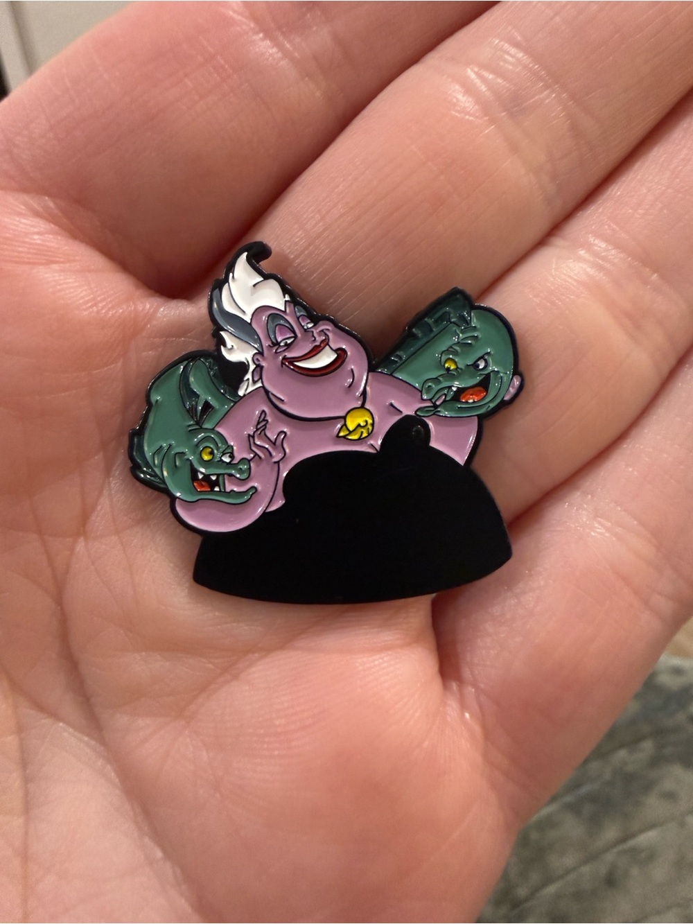 Disney The Little Mermaid Ursula Enamel Pin with Pet Eels - Purple & Green